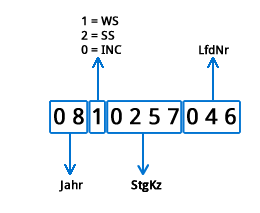 Aufbau Matrikelnummer