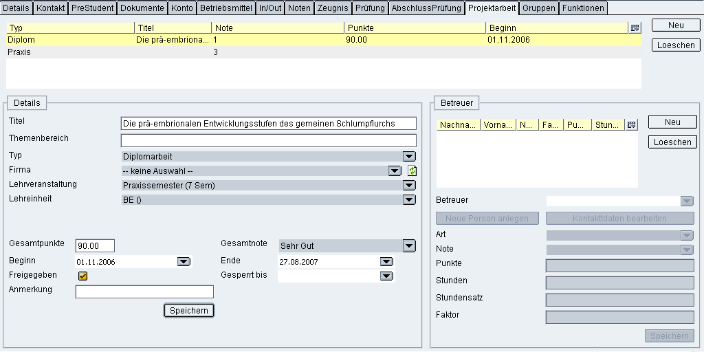 Anlegen einer Projektarbeit 4