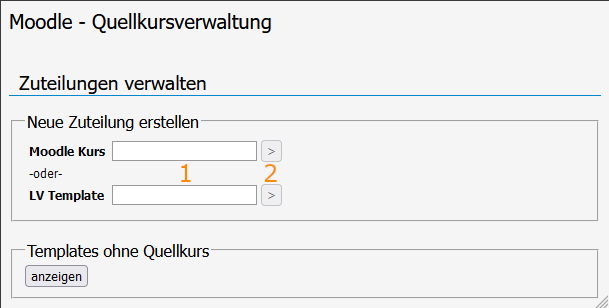 Moodle - Quellkursverwaltung